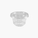 Pote gelatinero plástico transparente de 4oz (120cc). Ideal para jaleas y postres en eventos, restaurantes y cafeterías.