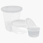 potes liso plástico para guardar alimentos