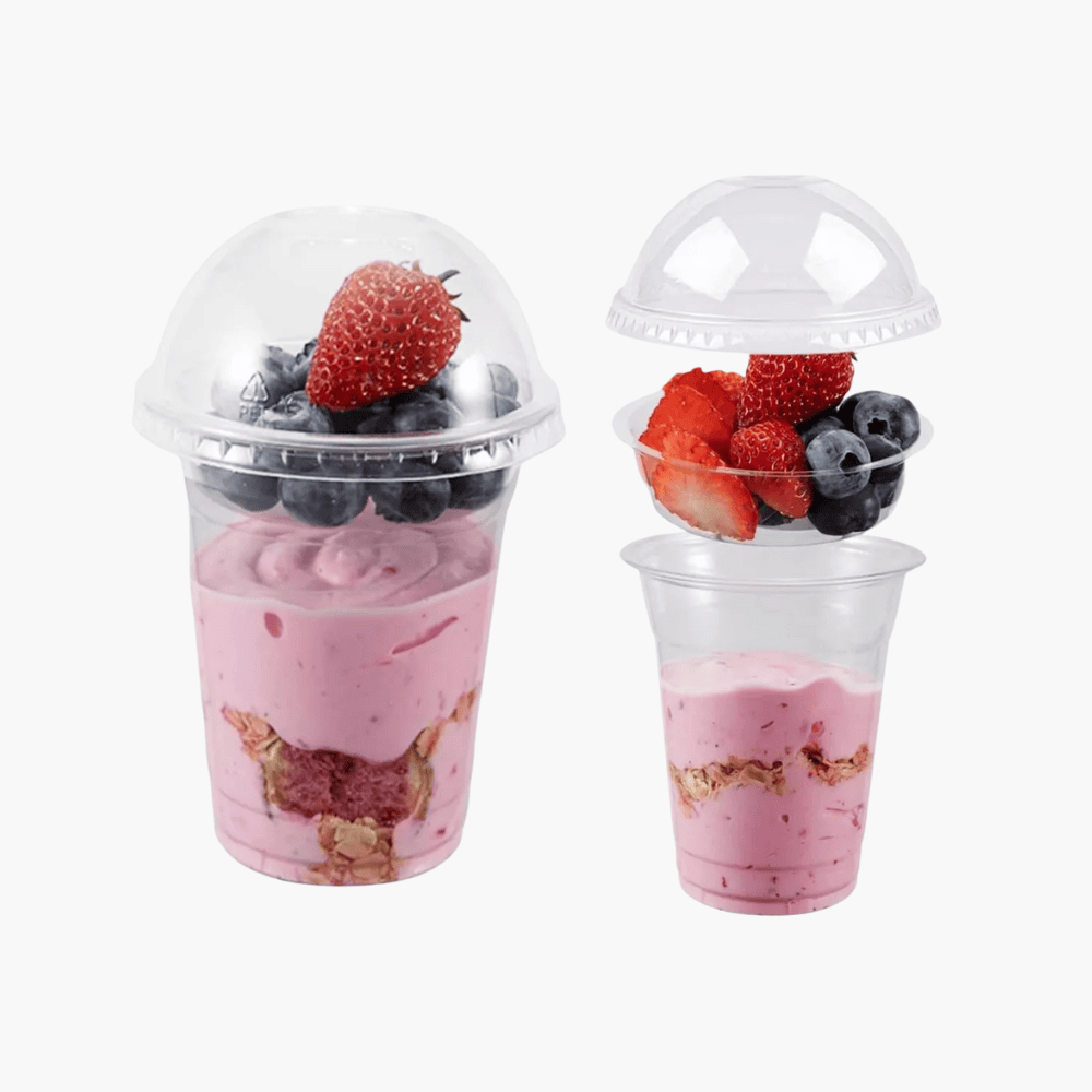 Vaso con Tapa Domo e Inserto para Cereal