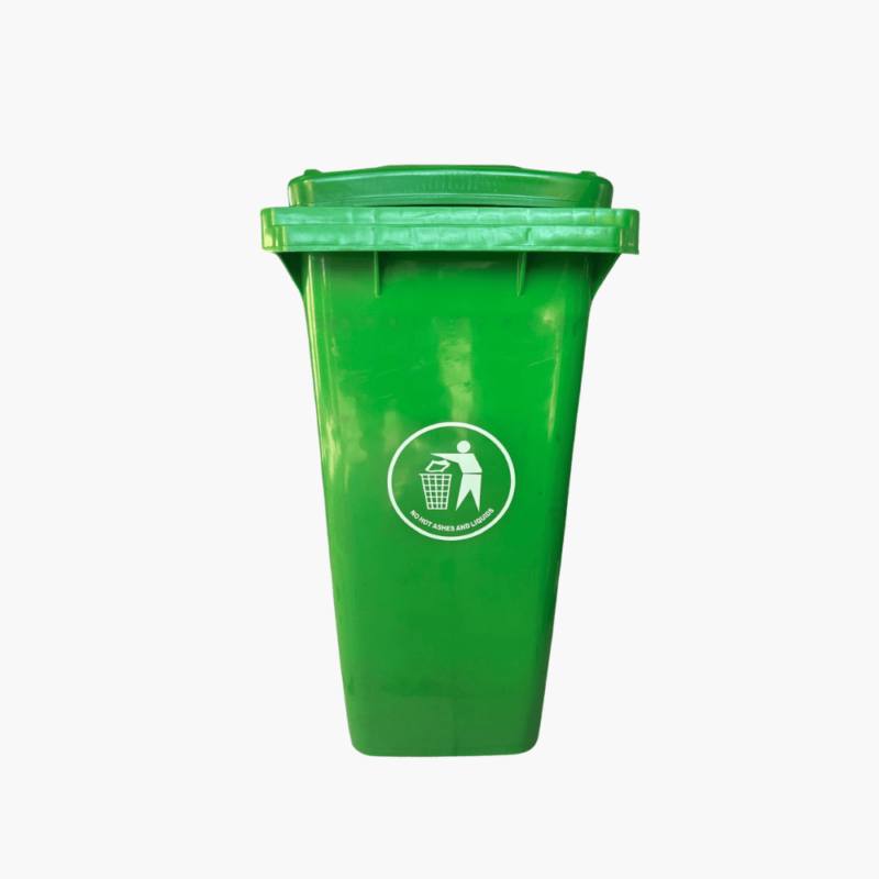 Contenedor de Basura Verde 120L con Ruedas