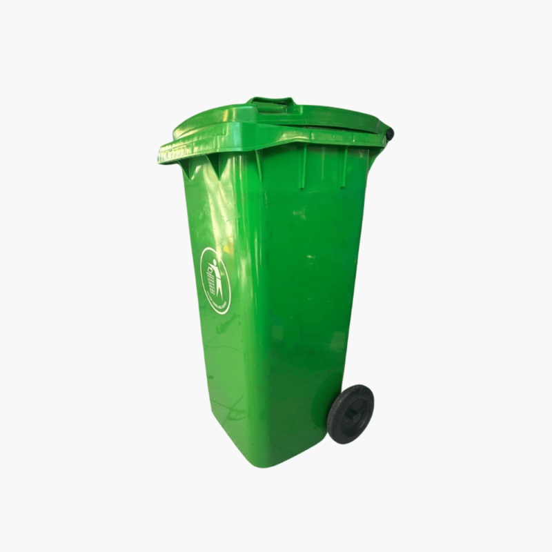 Contenedor de Basura Verde 120L con Ruedas