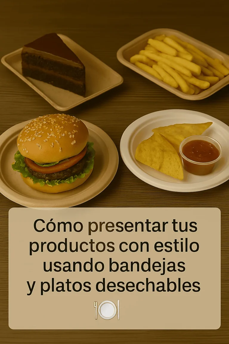 bandejas desechables y platos desechables