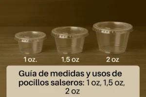 pocillos salseros: 1 oz, 1.5 oz, 2 oz