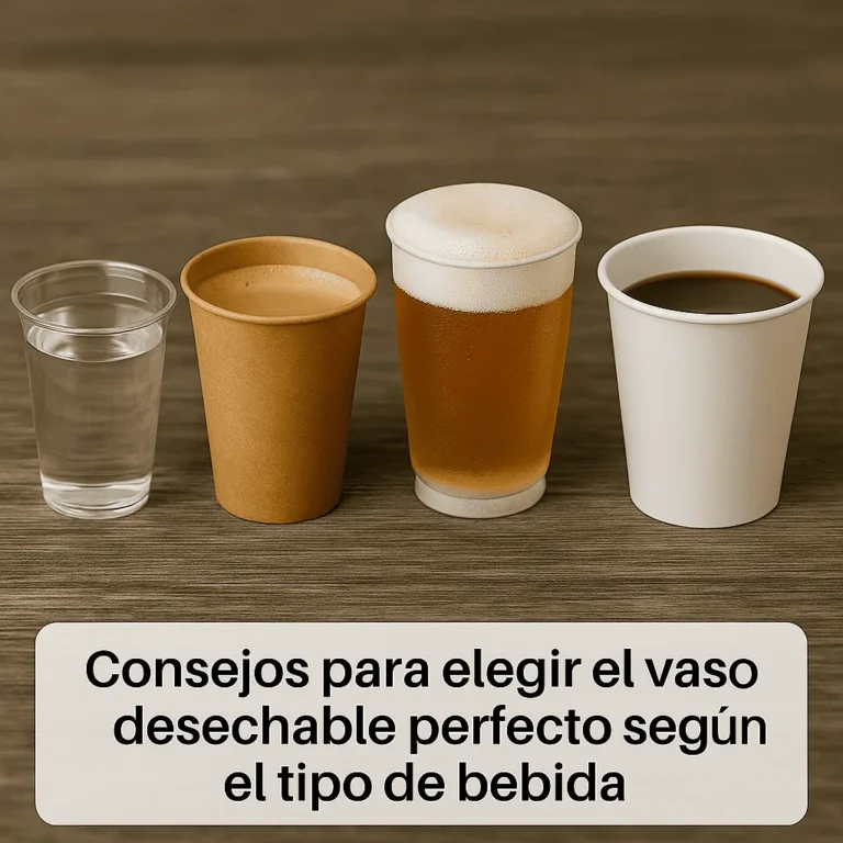 vasos desechables para diferentes tipo de bebidas