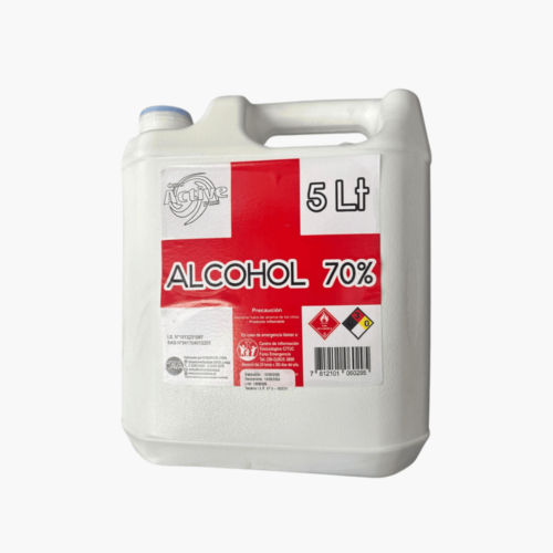 Alcohol etílico al 70% en formato de 5 litros