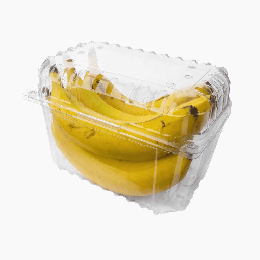 Clamshell PET-PCR 1 kg | Envase Transparente para Frutas | 189×118×130 mm